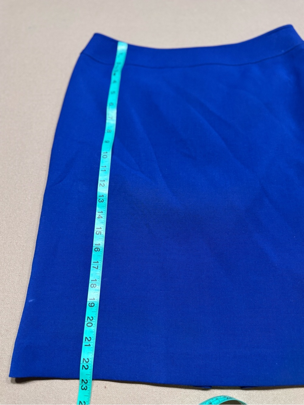 Chic Cobalt Blue Pencil Skirt - Tailored Office Essential - Picture 7 of 7
